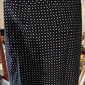 Coldwater Creek Womens Straight Pencil Skirt Size 12,Navy & White Lined